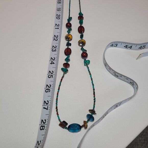 Boho Chic Multi-Color Beaded Necklace - 28”+ / Lightweight & Vibrant - Picture 7 of 7